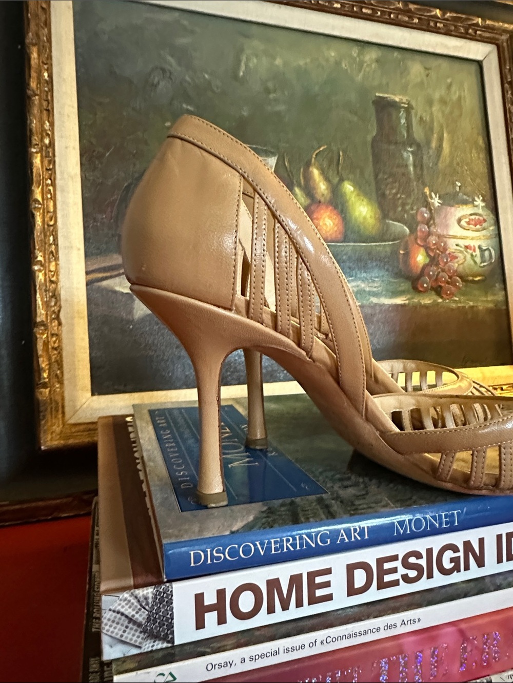 Jimmy Choo Tan Strappy Open-Toe High Heels - Picture 5 of 5